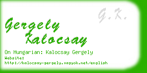 gergely kalocsay business card